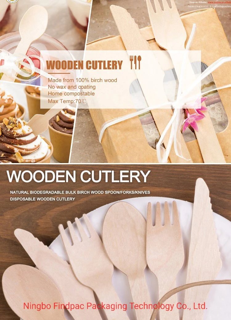 Factory Price Party Disposable Wooden Cutlery Set Disposable Fork