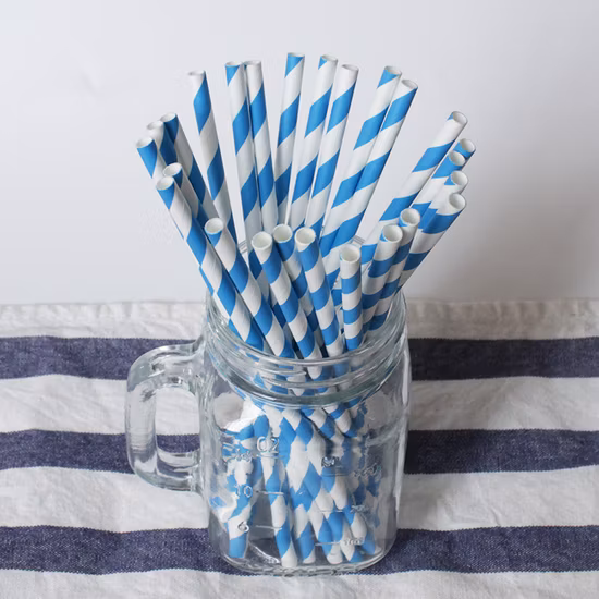 Hor Sale Reusable Party Use Stripe Paper Straw for Drink