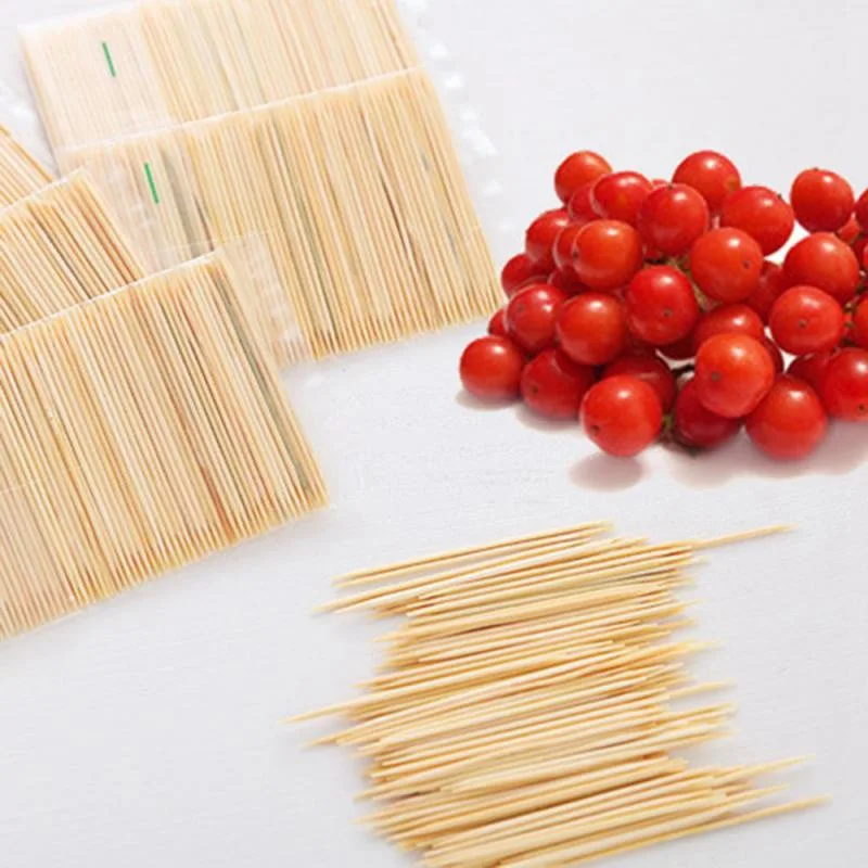 Wholesale Disposable Paper Wrapped Plastic Jar Bottles Individual Packing Bamboo Wooden Toothpicks