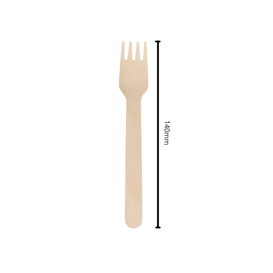 Disposable Wood Cutlery Knife Spoon Fork in Wooden Cutlery