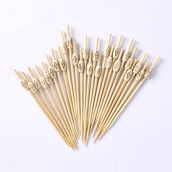 Wholesale High Quality Picks Bamboo Bead Party Cocktail Picks for Food