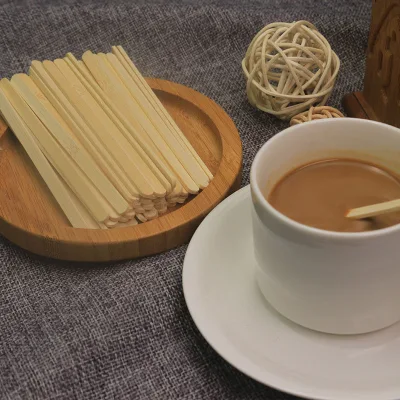 New Items Individually Wrapped Disposable Wooden Bamboo Coffee Stirrers