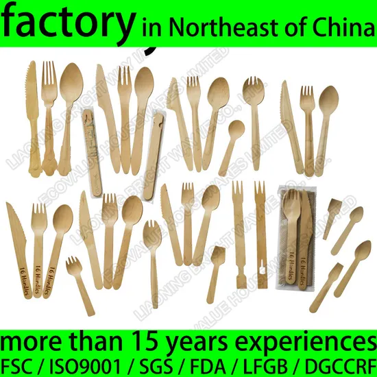 Factory Sale Birch Wooden Disposable Cutlery