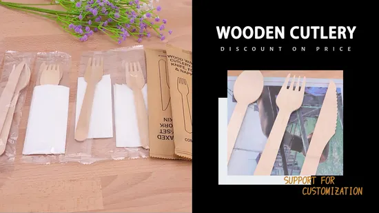 Biodegradable Disposable Wooden Tableware 157mm Wooden Fork Custom Logo