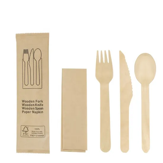 Wooden Cutlerly Spoon Fork Knife Sets Support Wholesale Cheap Disposable Birch Wood Fruit Party Dinner Party Decorations