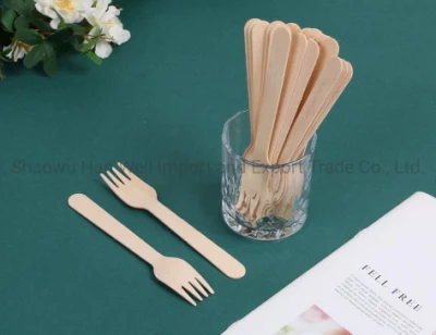 Biodegradable Wooden Utensil Disposable Flatware Birch Wood Fork
