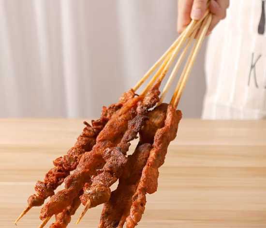 Disposable Round Food Grade Skewers Kebab Skewer Barbecue Bamboo Skewer BBQ Grill