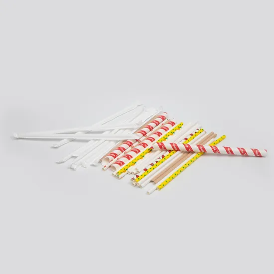 Disposable Eco Friendly Drink Tubes Paper Jumbo Straw Birthday Party Drinks Straw