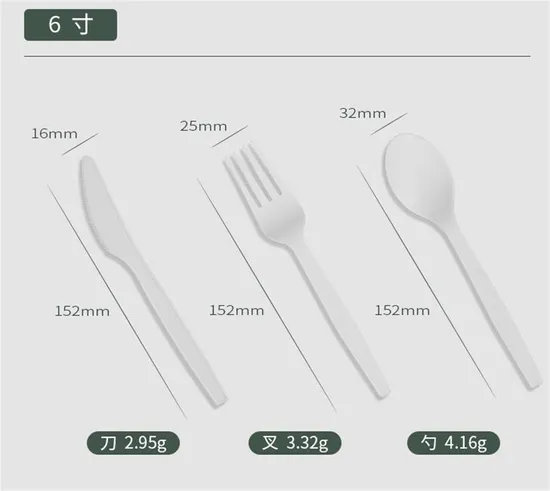 Biodegradable Compostable Sugarcane Bagasse Fork Knife Spoon Cutlery 
