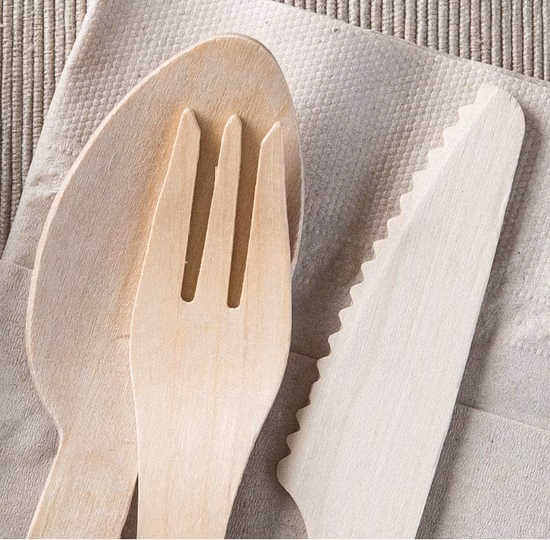 Disposable Wedding Wooden Spoon and Fork