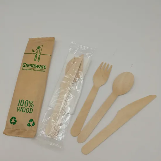 Disposable Wood Cutlery Wooden Fork Spoon Birch Wooden Spoon Fork 
