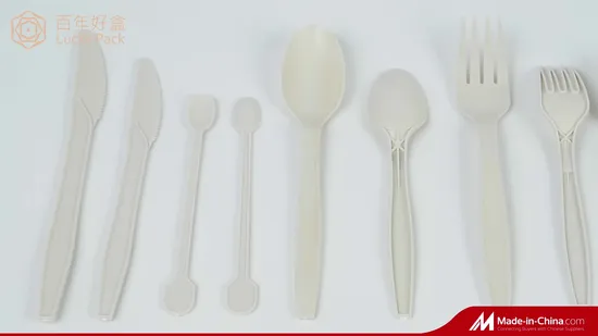 Eco Friendly Disposable Biodegradable Spoon Fork Knife Bagasse Cutlery 