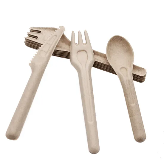 Sugarcane Bagasse Knife Frok Spoon Disposable Plant Based Product Eco